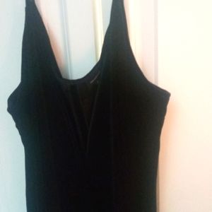 Velvet spaghetti strap dress